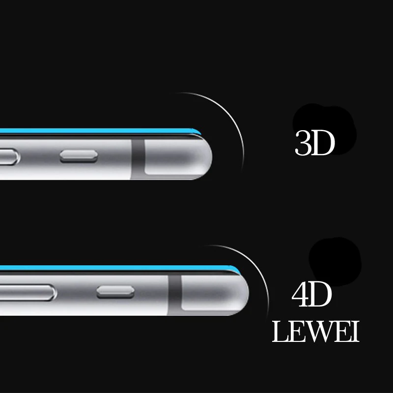 Красное, белое, черное 4D закаленное стекло для iPhone 7 Plus, полное покрытие 4D(Новинка 3D), пленка, Защитное стекло для iPhone7 edge, стекло для экрана