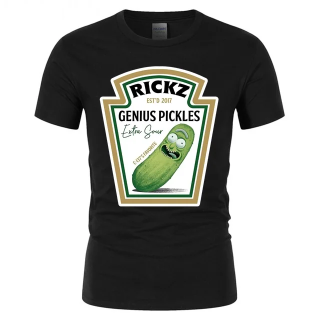 

Ricka and morty Mens t-shirt Popular Rickz Genius Pickles Heinzs tshirt men Streetwear t shirt youth boy Beach surfing tops Tee