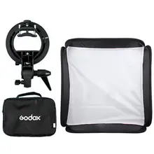 Godox 80×80 см/31 “х 31” Аксессуары для фотостудий Софтбоксы диффузор + S-Type Кронштейн Bowens держатель для вспышки Speedlite свет