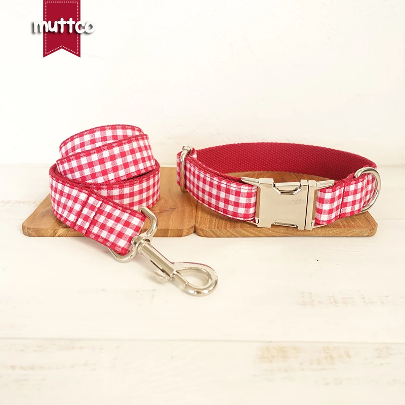 100pcs/lot MUTTCO wholesale characteristic high quality collar THE RED