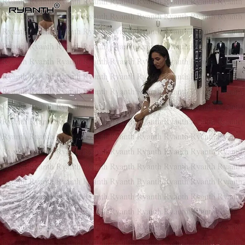 Vestido de noiva Лидер продаж одежда с длинным рукавом кружево Русалка свадебное платье 2019 г. пикантные чистая Иллюзия полупрозрачный Vestidos novia