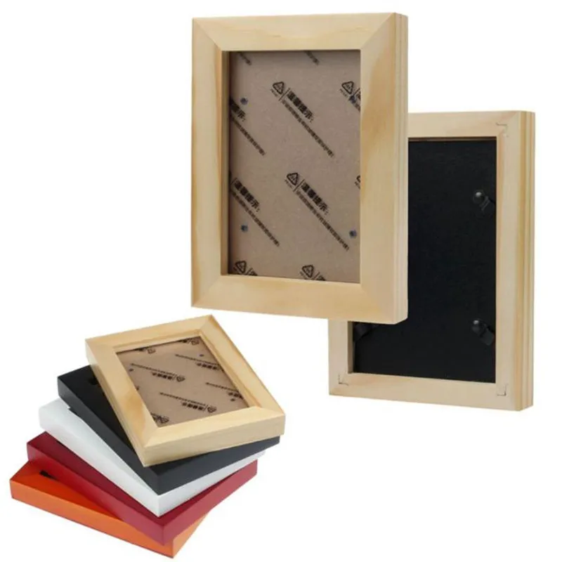 New 7 inch wooden picture photo frame DIY home decor picture frame