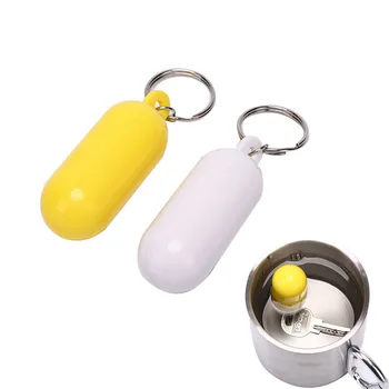 

New Kayak Floating Keyring Fender Buoyant Key Ring Marine Sailing Boat Float Canal Keychain Yellow/White Color