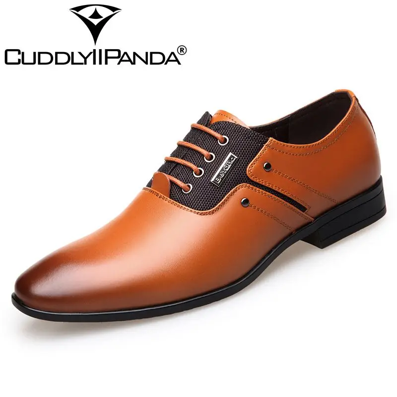 online CUDDLYIIPANDA Primavera Outono Formal do Casamento Dos Homens Sapatos De Luxo Homens Vestido de Negócios Sapatos Bicudos Toe Derby Sapatos Zapatos Hombre