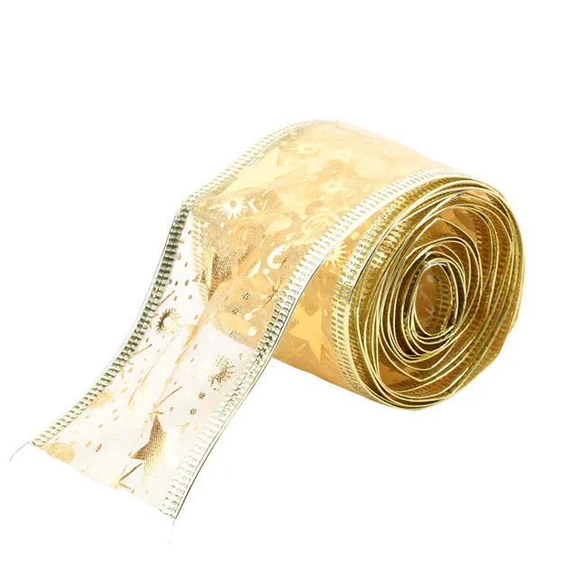 1 Pcs 2m Christmas Decoration Star Musical Note Ribbons Christmas Tree Party Ornament or