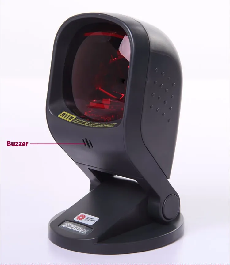 Zebex Z-6170 Hands-Free Laser Omnidirectional Barcode Scanner Desktop Bar Code Reader Five scan directions 20 lines portable printer scanner