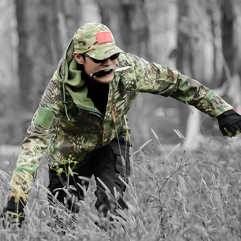 

Military Winter Jacket Men Tactical Combat Hiking Jackets Outdoor Camouflage Hunting Clothes Militar Tatico Coat Bomber Jacket