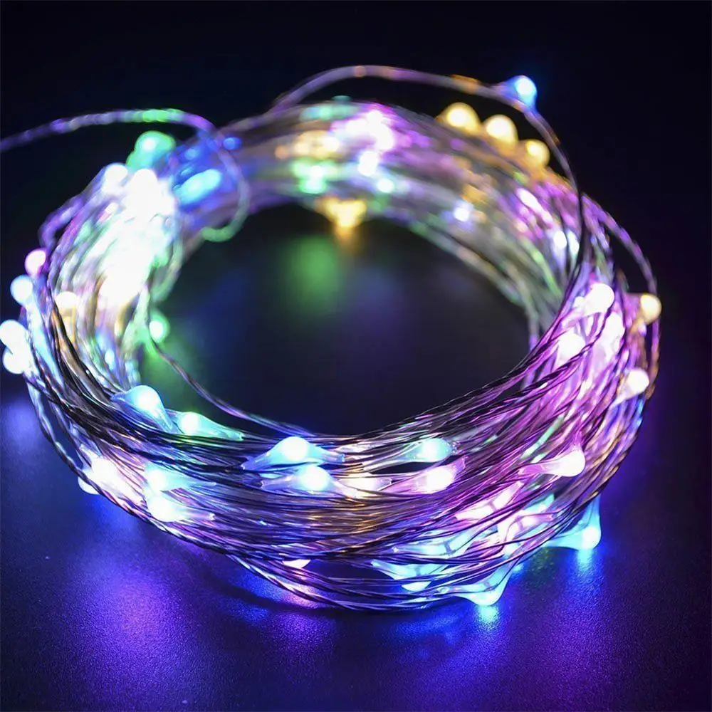 

1PC New Fashion Colorful 3M 30 LEDs Battery Operated Mini LED Copper Wire String Fairy Lights Party & Home Decor