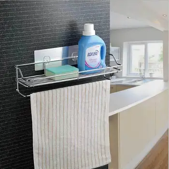 

Sundries shelf sucker Rack stainless steel kitchen bathroom