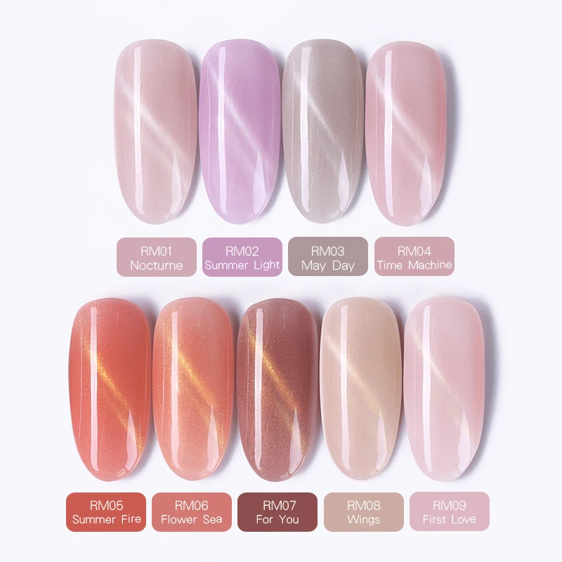 BORN PRETTY Розовый Гель лак для ногтей с эффектом кошачий глаз 6 мл магнитный