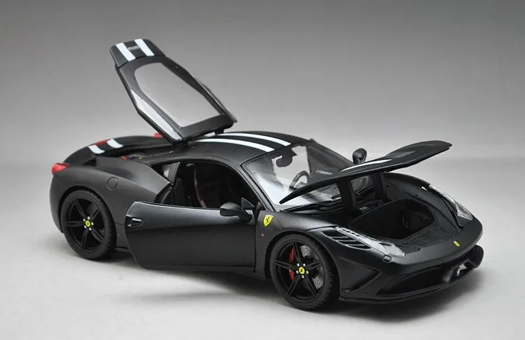 1:18 Ferari 458 SP сплав супер модель автомобиля матовый черный издание в твердой обложке