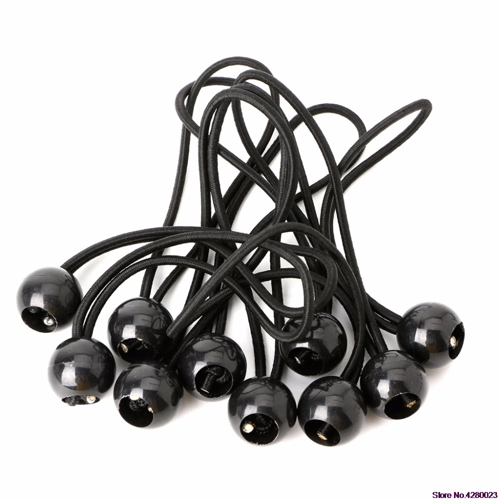 

2019 New 10pcs/set Flag Pole Clip Ball Bungee Cord Ties Rope Attach Windsocks Flags To Poles