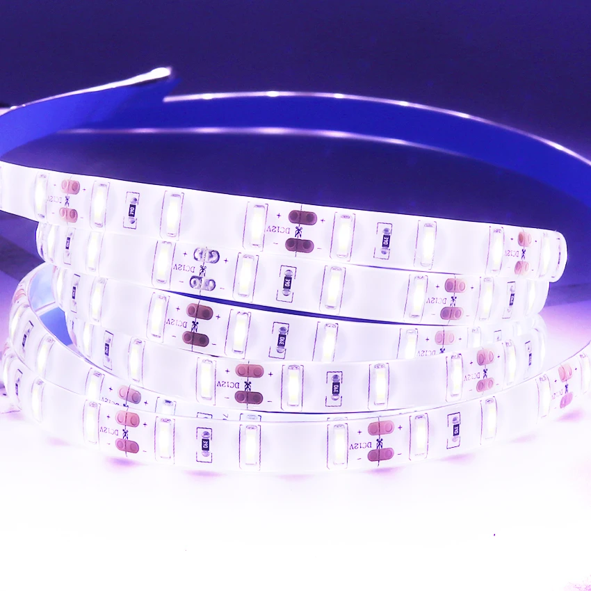 Светодиодная лента с чипом SAMSUNG 7020 SMD ультра яркая холодный белый