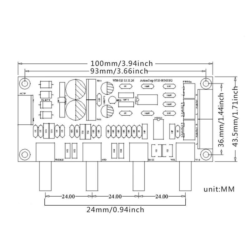NE5532 OP-AMP HIFI усилитель предусилитель громкость тон EQ контроль усилитель низкой частоты