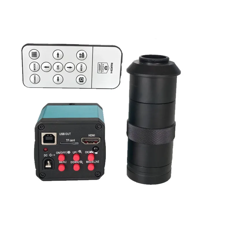 

HD 14MP HDMI 720P USB Digital Industry Video Inspection Microscope Camera Set TF Card with IR controller+8-130X C-MOUNT Lens