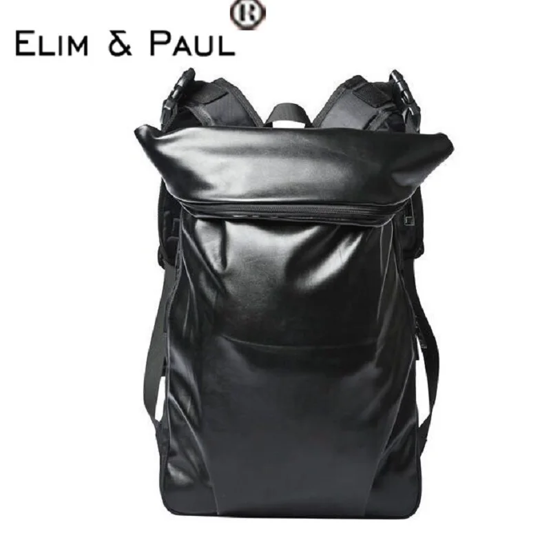 

New Fashion Sports Backpack Men Tactical Backpacks Designe PU Leather School Backpack M Casual Travel Bags mochila hombre