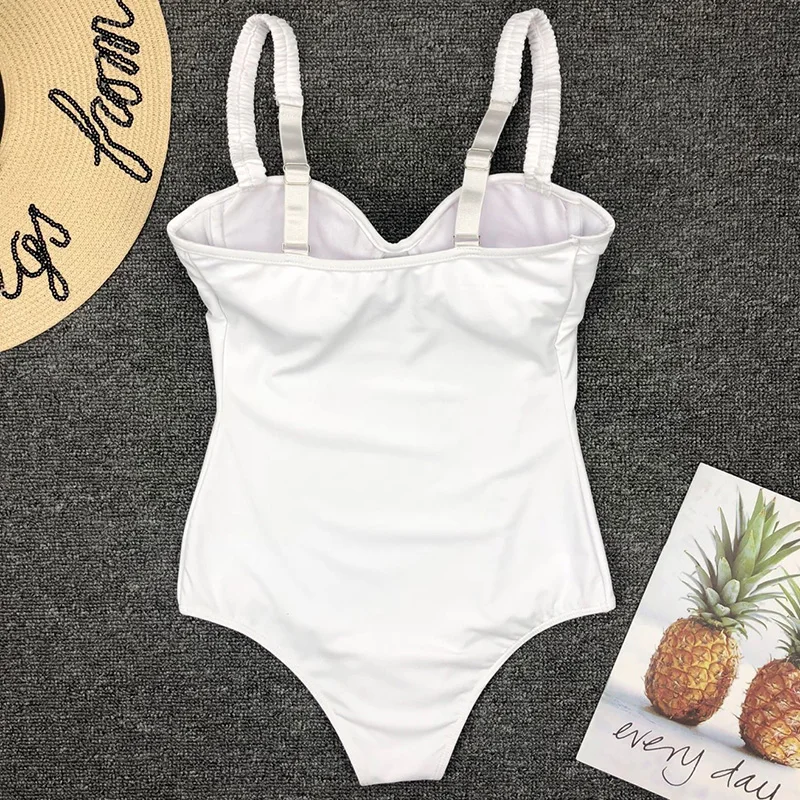 Günstig NEUE 2019 Bügel Bh Cup Ein Stück Badeanzug Frauen Push Up Bademode Weibliche Monokini Badende Badeanzug Schwimmen Tragen Sexy body