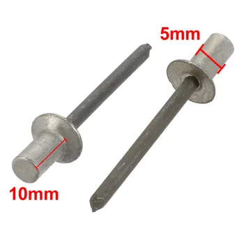 

Uxcell 50pcs 5mmx10mm Aluminum Countersunk Head Closed End Blind Rivets Fastener For Construction Automobile Ship Aircraft