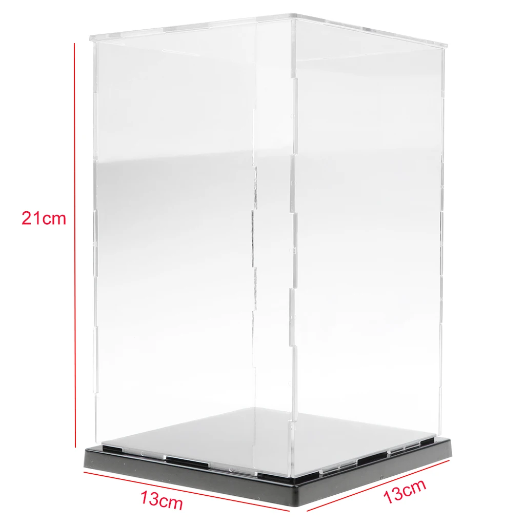 13x13x21cm Clear Model Display Box Figures Protection Show Case Home Decor