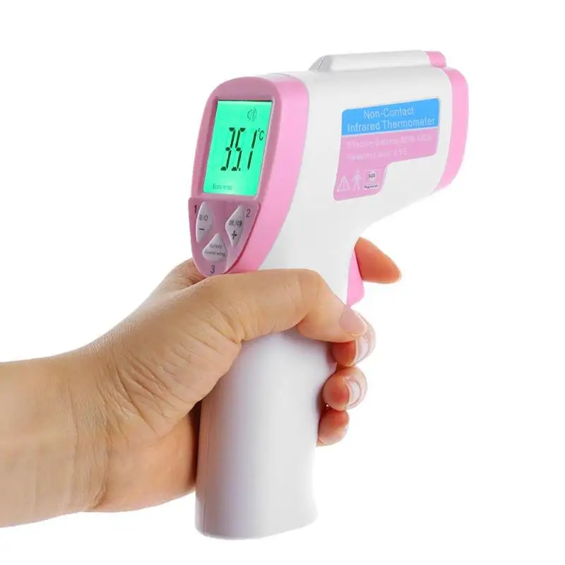 Детский Взрослый ЖК-цифровой налобный термометр детский ручной Бесконтактный для измерения температуры тела пистолет термометр для детей уход - Цвет: 60x86x50x40mm