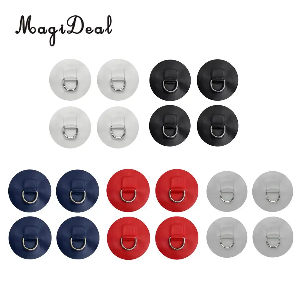4 Pieces D-ring Pad Patch for Inflatable Boat Raft PVC Raft / Dinghy / Kayak / Canoe / SUP / Surfboard Colorful Accessories