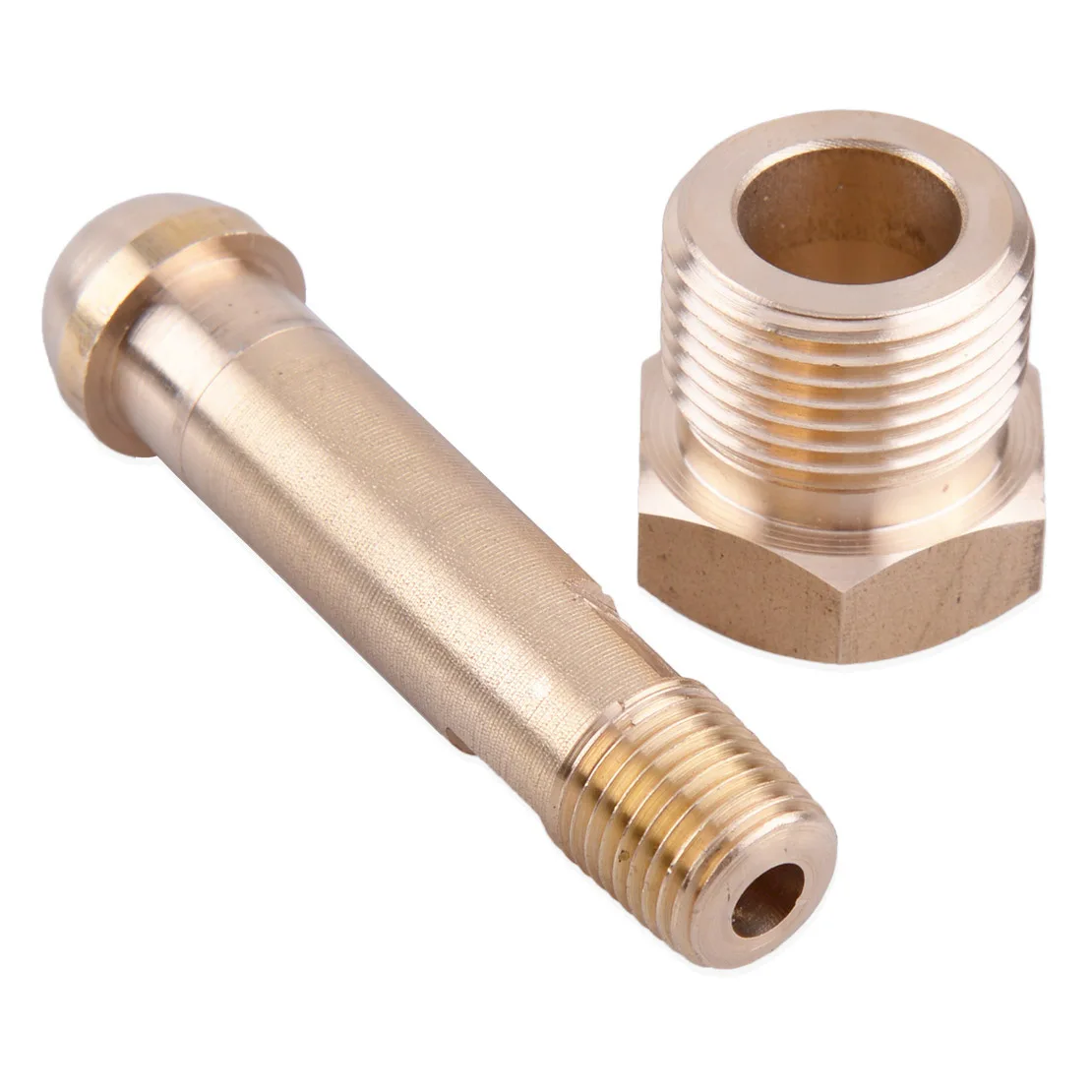 CGA-580 Brass Nut & 3" Nipple Regulator Helium Argon Inlet Bottle Fittings 