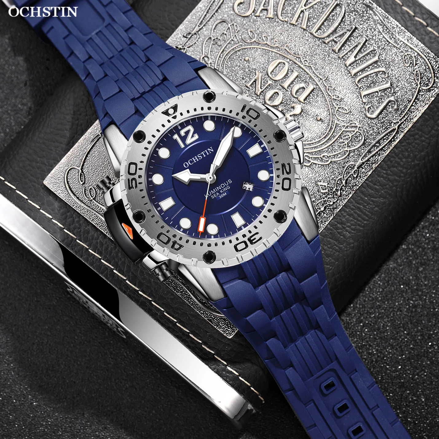 OCHSTIN 2019 Men New Fashion top brand luxury Sport Watch Quartz Waterproof Military Silicone Strap