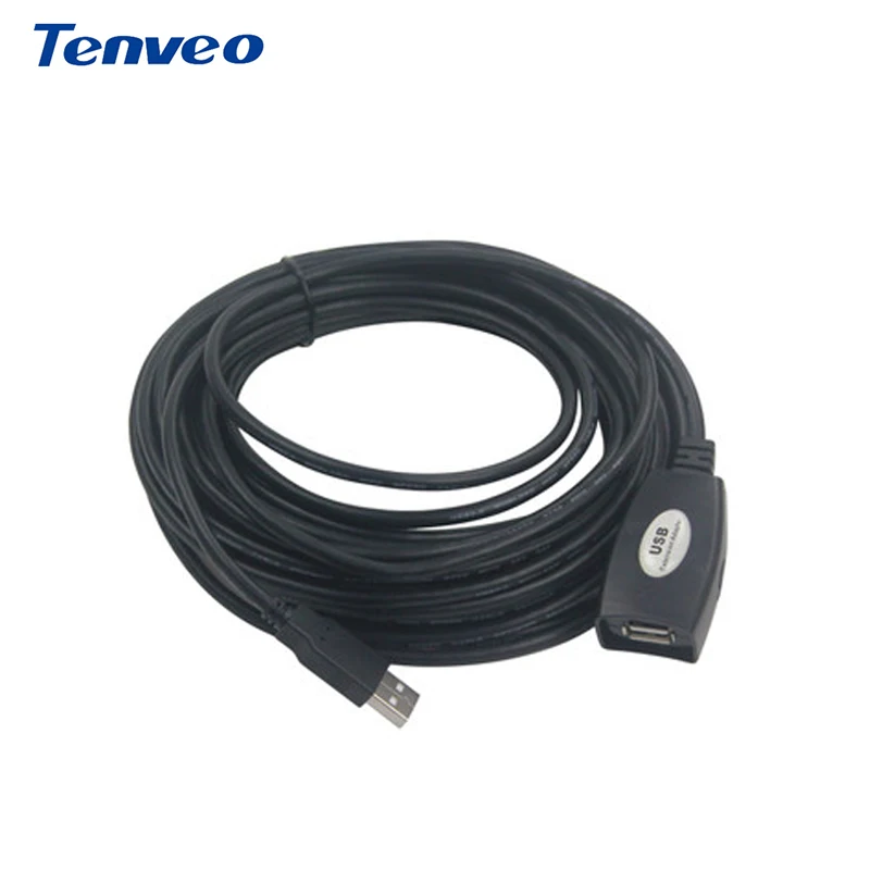 Tenveo USB 2 0 кабель удлинитель усилитель сигнала 10 м Кабель высокая скорость