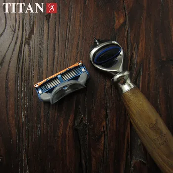 

Razor Blades 5 Layer Blades Shaving Razor for men Free Shipping high quality razor in wooden handle