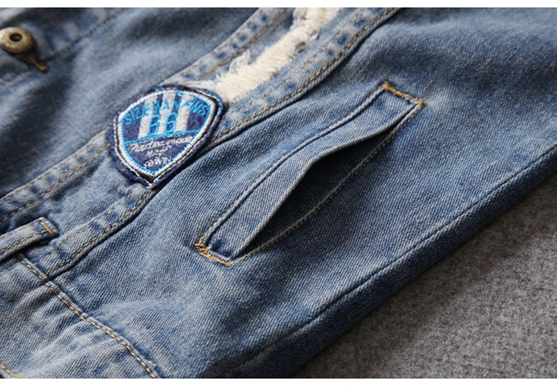 Европейская американская мода мужской жилет Ретро синий панк стиль байкерская куртка без рукавов Мужская патч дизайн уличная хип хоп джинсовые жилеты