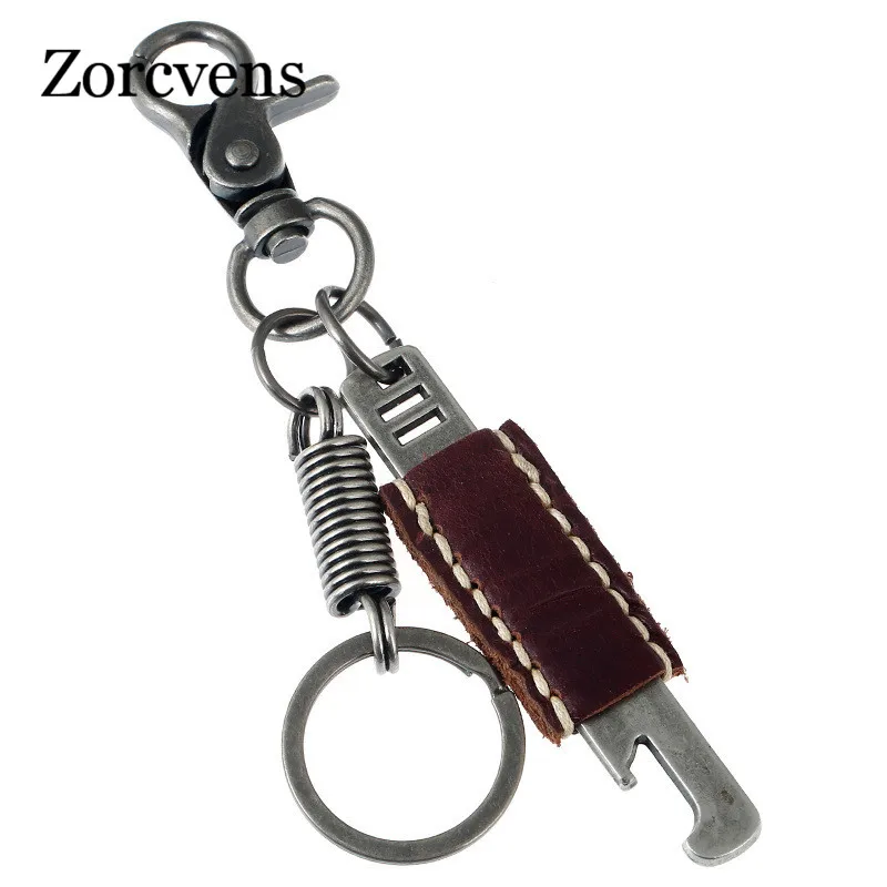 

LETAPI 2019 Men's Leather Retro Creative Car Keychain Gift Punk Leather Keychain