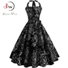 Verano de las mujeres Halter elegante Sexy vestido de fiesta Casual estampado Floral Vintage Swing 50s 60s Rockabilly Retro vestidos de talla grande jurken ► Foto 3/6