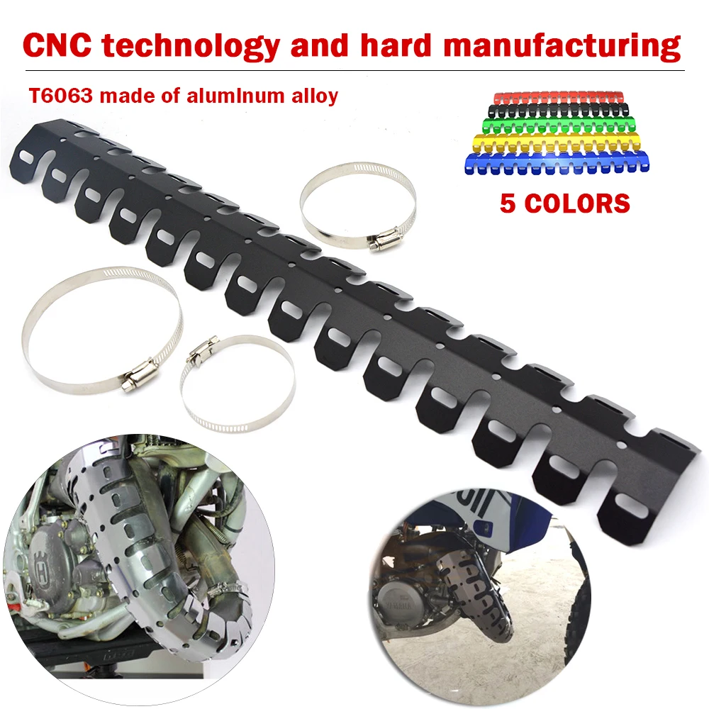 Motorcycle Exhaust Muffler Pipe Leg Protector Heat Shield Cover For