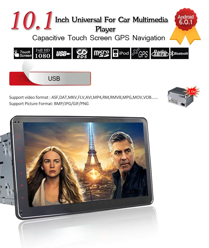 Clearance Universal Car GPS 10.1 Inch 2 Din Quad Core HD Full Touch Screen Car Audio Radio Android 8.1 Lollipop Car GPS Navigation 2