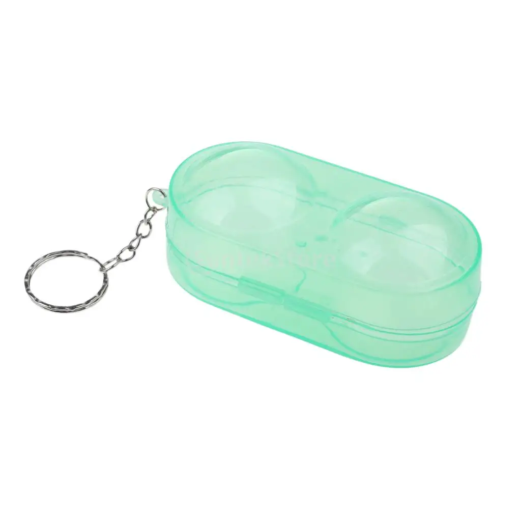 Portable Table Tennis Ball Container Box Hard Plastic Case Ping Pong Ball Storage Box with Keychain Table Tennis Accessories