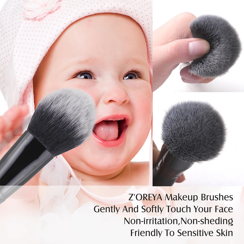 ZOREYA Кисть для макияжа 10 моделей различных функций кисти для лица и глаз с классическим черным цветом