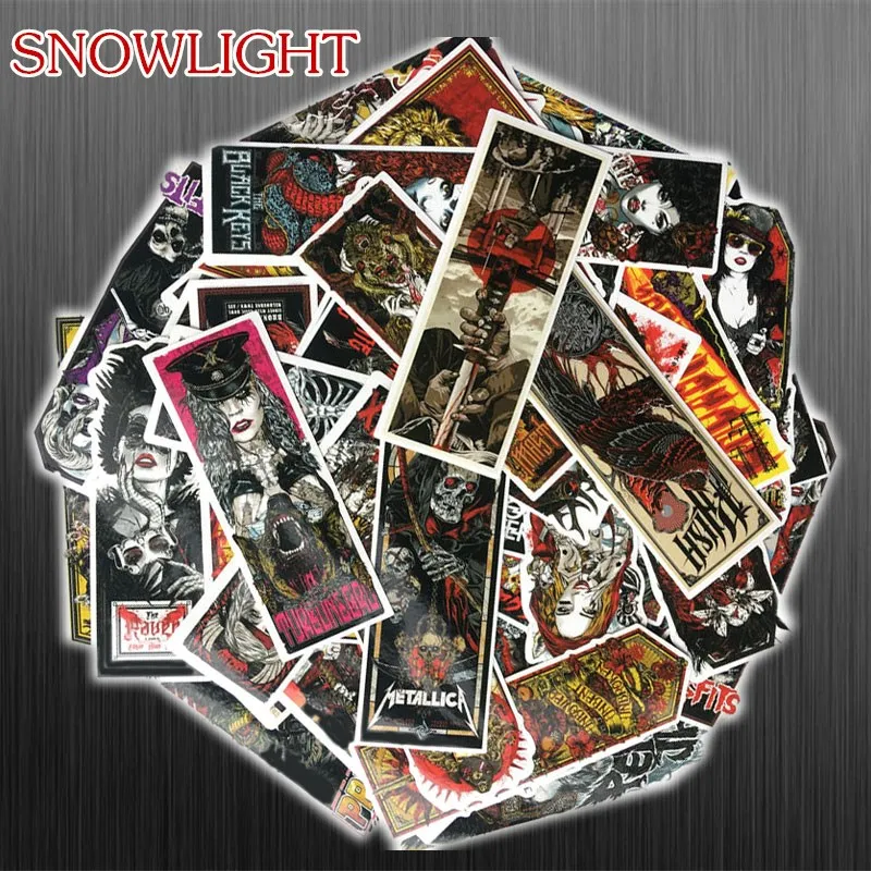50pcs/Lot Terror Graffiti Sticker Gothic Horror Stickers Scrapbooking Guitar Waterproof Skateboard Pegatinas Brand Stickers