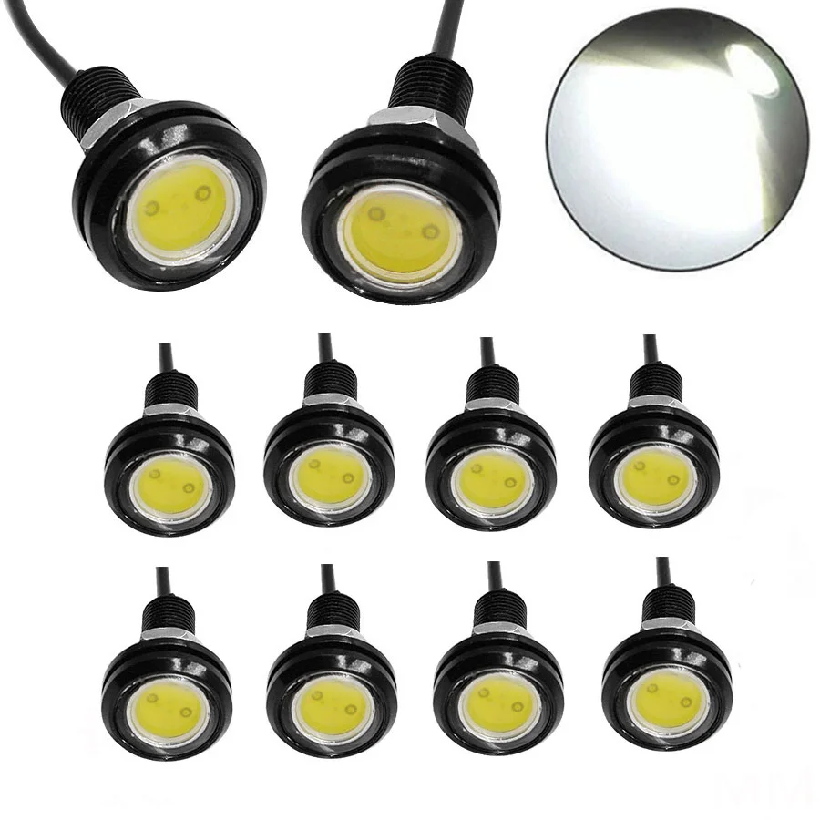 

10pcs DC12V 23mm Eagle Eye DRL LED Light Car Light Source Daytime Running Light Work Light Waterproof Fog Parking Light Lamp