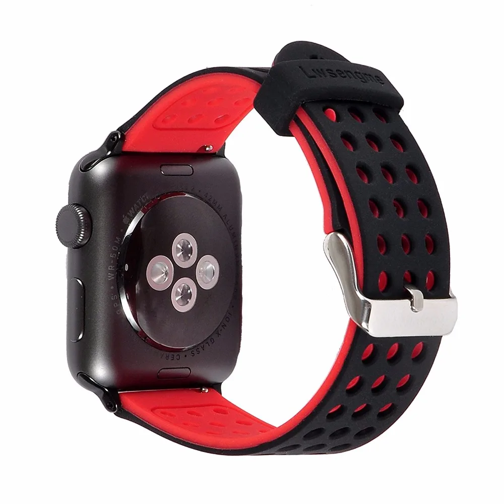 

Sport Band for Apple Watch 5 4 3 44mm 40mm Strap correa iwatch series 3 2 1 42mm/38mm wrist bracelet belt Breathable watchband