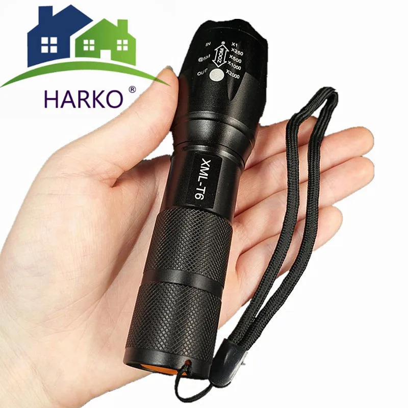 

High Bright Portable XML T6 LED Flashlight Camping Light 5-Mode Zoomable linternas Torch by 18650 or 3*AAA cycling Front Light