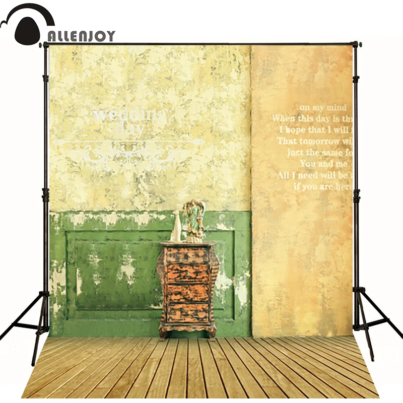 150 215cm 5ft 7ft photography backdrops vestido inverno Nostalgic retro style wall wood floor