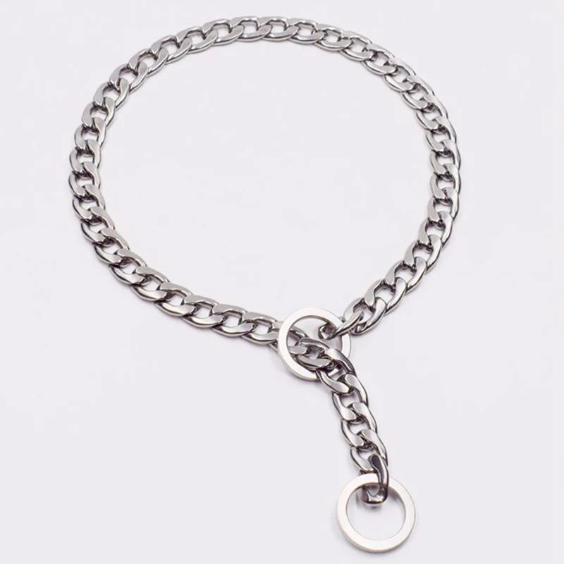 

Dog Choke Collar Chain Slip P Chain Heavy Duty Stainless Steel Curb Chain Best for Small Medium Large Dogs Pet Pitbull Bulldog