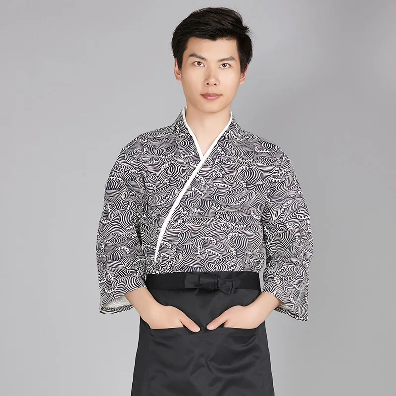 New japan sushi clothing unisex cotton Japanese food service uniform