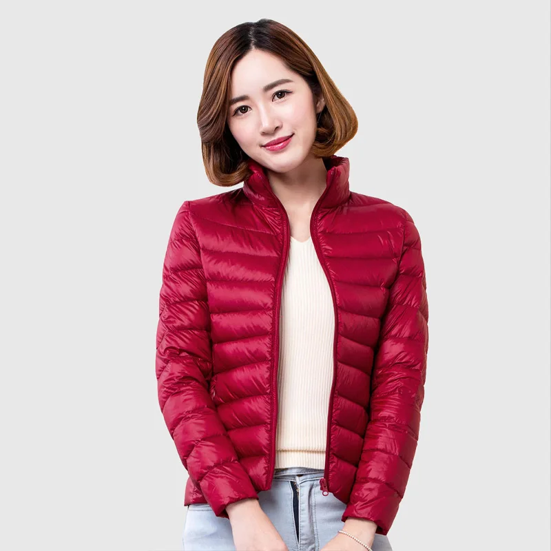 Duvet wine pink Veste blue Court Chaud De dark orange Femelle Stand D'hiver Ultra Blanc 90 Canard rose green Red Blue Parkas Manteau Black Col dark Femmes Red Red Lumière khaki Casual purple FqwxAXEnx