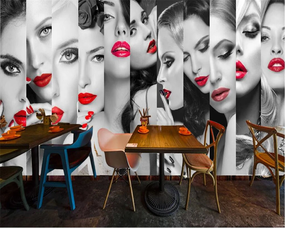 Beibehang Customize any size wallpaper murals Fashion red