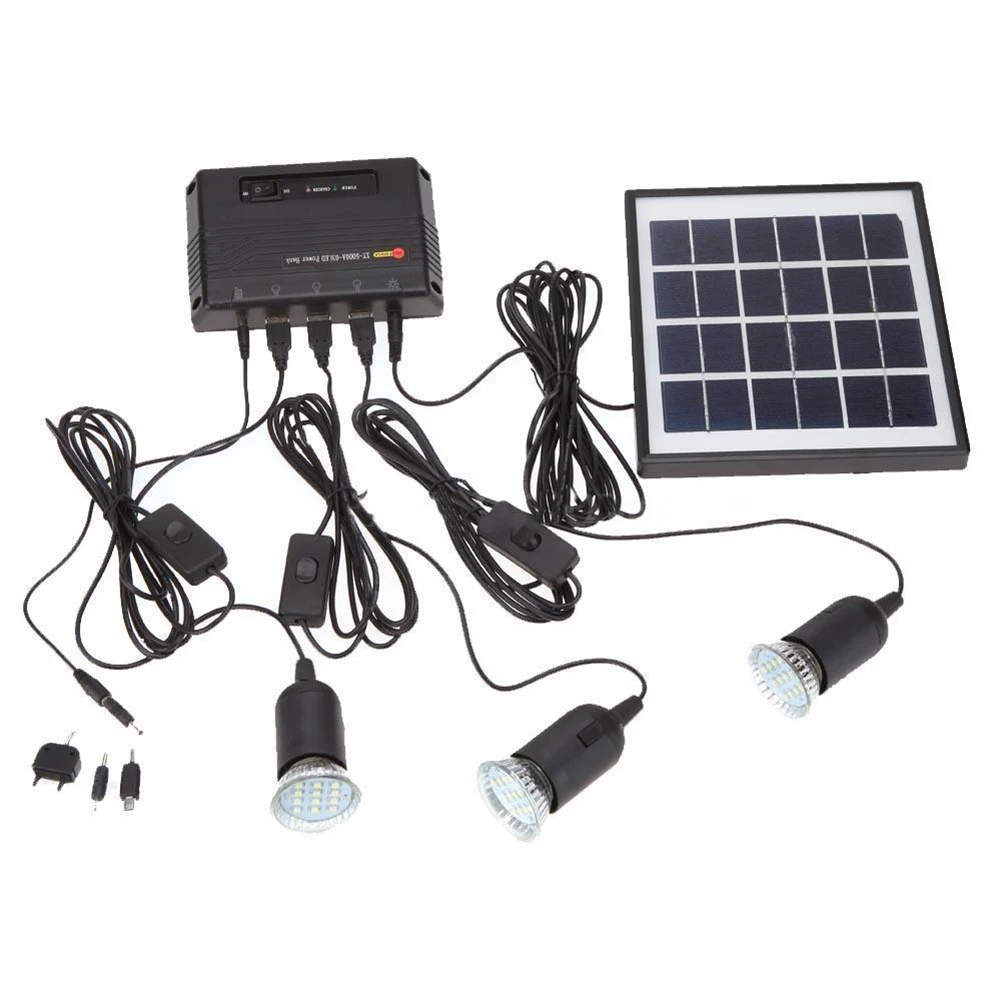 Outdoor Solar Led Lighting Bulb Lamp System Panel Home Solar Led Lighting Bulb Lamp