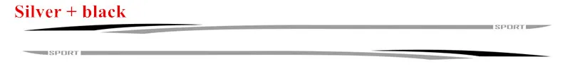 Спортивные полосы линии талии автомобиля Стайлинг двери боковой Декор стикер Авто тела индивидуальная Наклейка для Toyota Previa Alphard Seat Alhambra - Название цвета: Silver - black
