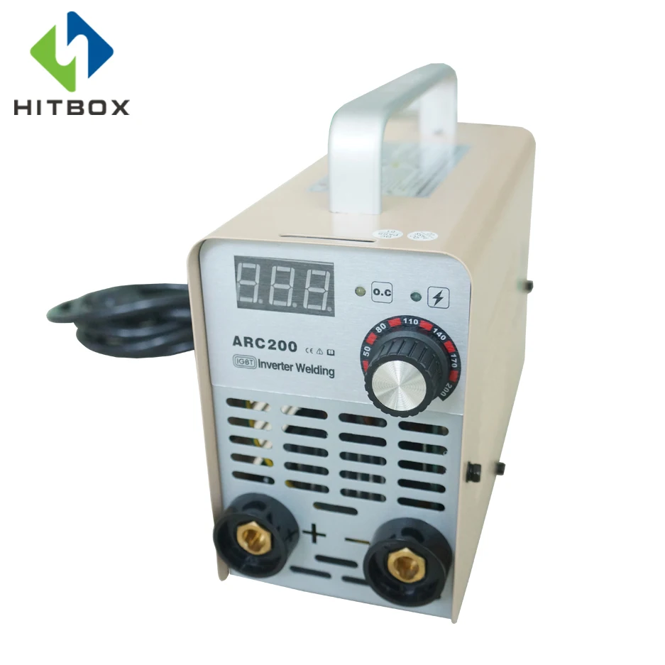 HITBOX Mini Arc Welding Machine ARC200 IGBT Digital MMA Welder DC 220V Welding Tools With a Handbag
