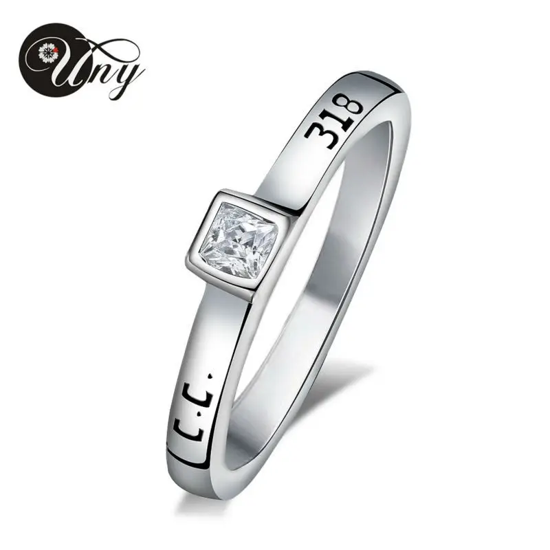UNY Ring 925 Silver Mother's Personalized Rings Anniversary Gift Birthstone Ring Custom Wedding Engagement BFF Promise DIY Rings