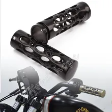 1 пара " дюймовый черный полый алюминий 25 мм ручка мотоцикла ручные ручки подходит для Harley Cruiser Chopper Honda
